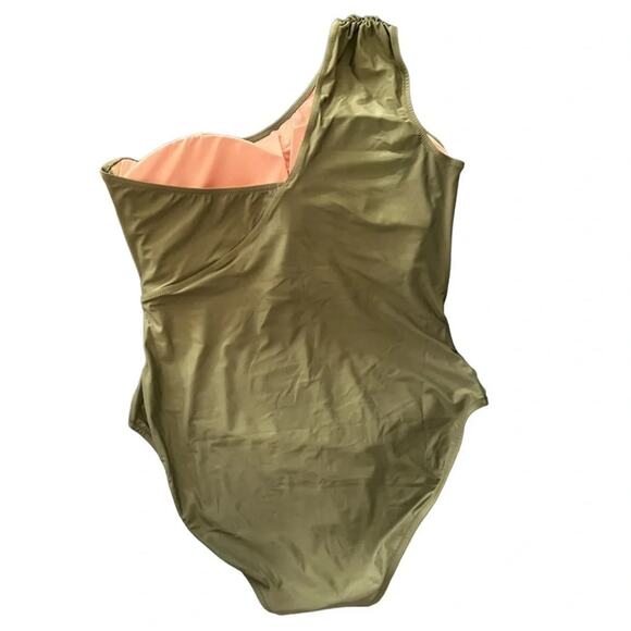 J.Crew Ruched one-shoulder one-piece Swimsuit Size 20 NWT - Picture 6 of 9